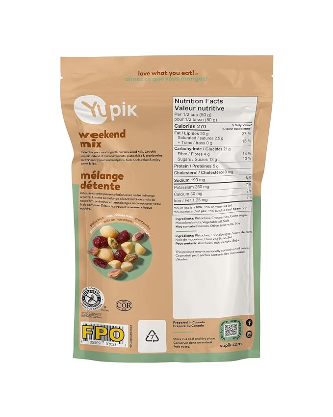 Yupik Weekend Mix, 5.8 Oz Gluten-Free, Kosher, Non-GMO, Guilt-Free Snack, Sweet & Salty Nuts