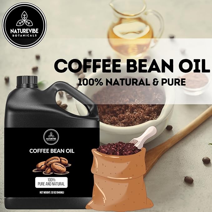 Naturevibe Botanicals Coffee Bean Oil 32 Ounces | 100% Pure and Natural | Great for Skin Care and