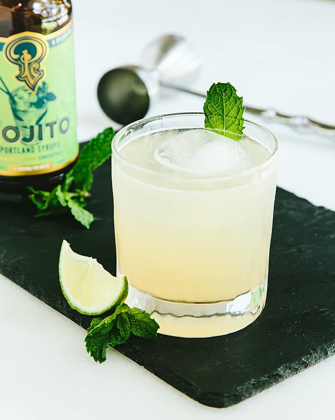 Portland Syrups Mojito Syrup - Refreshing Mint and Zesty Lime Flavor - Premium Beverage Concentrate