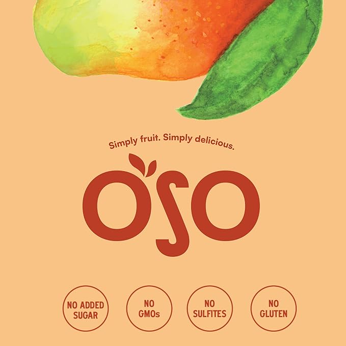 Oso Snacks Dried Mango Bits| 1 Oz Bag - Grab & Go Snack | No Sugar Added | No Preservatives | 100%