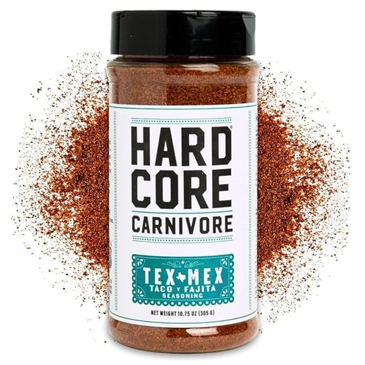 Hardcore Carnivore Tex Mex:Taco, Fajita Grilling Seasoning (10.75 oz Shaker) Texas-Made Spice Blend