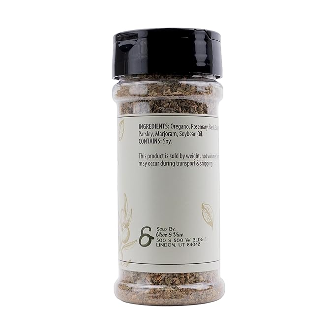 Olive & Vine Italian Seasoning, Herb Blend, Use in Pasta, Pizza, Salads, Rich Tradition, Authentic