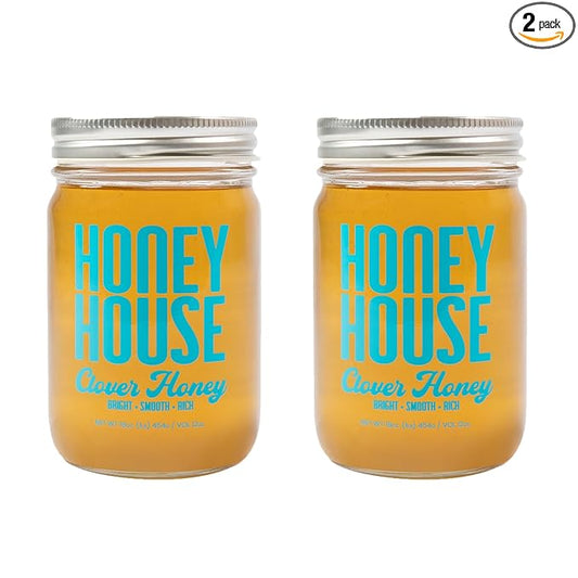 Honey House 100% Raw Clover | Pure & Unfiltered | Premium American-Sourced Natural Sweetener | 12oz
