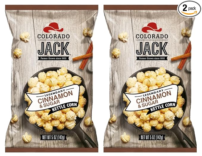 Colorado Jack Gourmet Popcorn 2-pack (Cinnamon & Sugar)