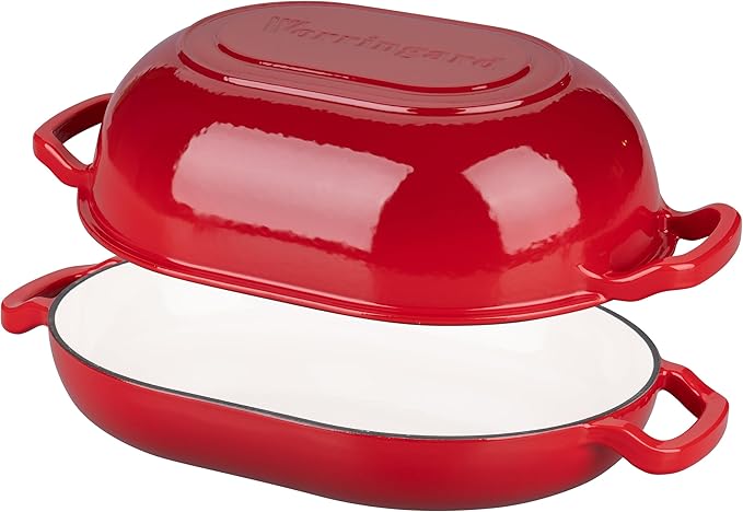 Enameled Cast Iron Sourdough Bread Oven, Dutch Oven, Loaf Cast Iron Bread Pan for Homemade Bread