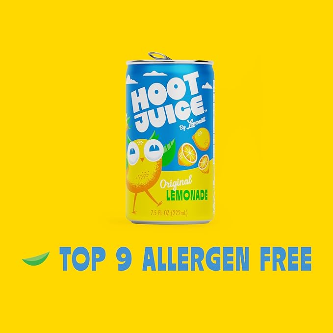 Hoot Juice Original Lemonade By Lemonati, No Artificial Sweeteners or Flavors, Gluten-Free, Kosher