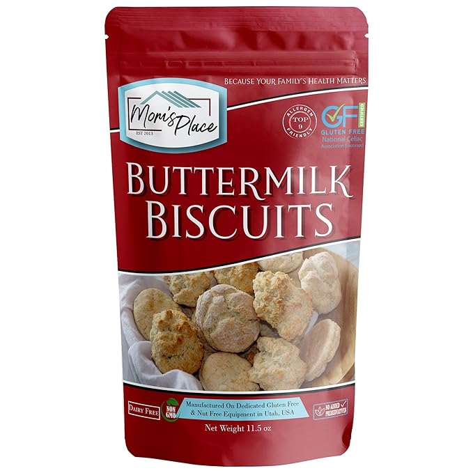Mom's Place Gluten-Free Buttermilk Biscuit Mix | Dairy Free & Easy to Prepare | Nut Free, Soy Free