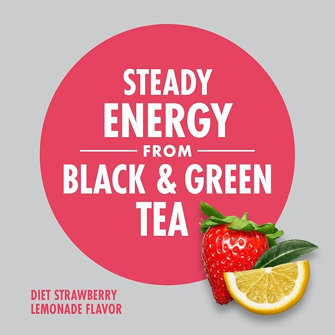 V8 Energy Diet Strawberry Lemonade Juice Energy Drink, 8 fl oz Can (6 Pack)
