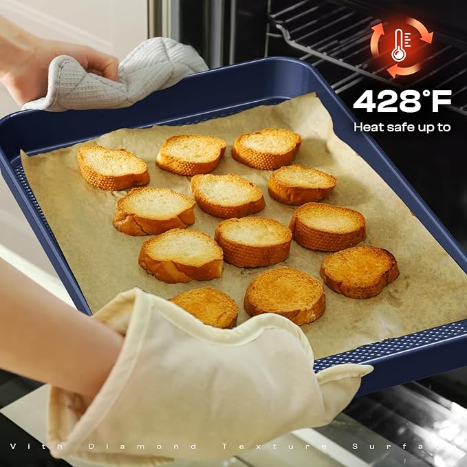 Baking Pans Set 8-Piece Bakeware Sets, Baking Sets for Cooking Nonstick Oven Pan Set, Baking Sheet