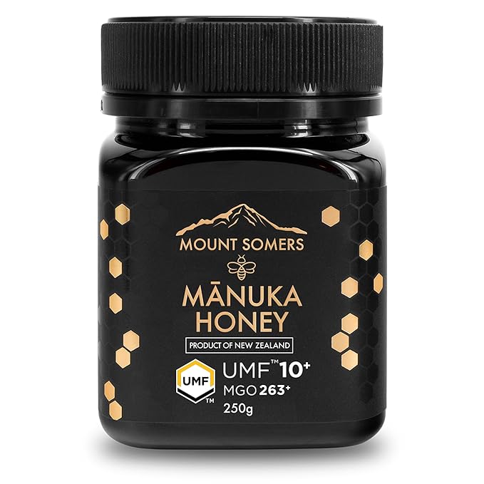 Mount Somers Premium Manuka Honey MGO 263+ / UMF 10+ - 100% Pure Non GMO New Zealand Manuka Honey