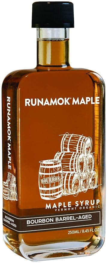 Runamok Organic Bourbon Barrel Aged Maple Syrup - Vermont Maple Syrup, Pure Maple Syrup for