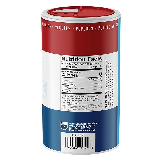 Fire & Smoke Society Shake Tasty All Purpose Seasoning | BBQ Rubs for Smoking and Grilling | Steak