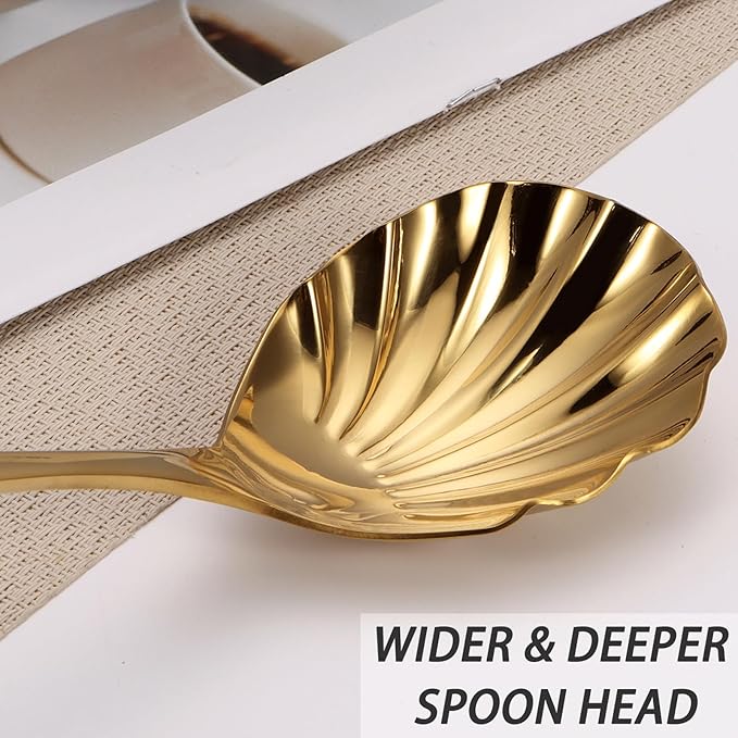 Large Serving Spoon, Stainless Steel Catering Serving Utensils for Party Buffet Dinner Banquet