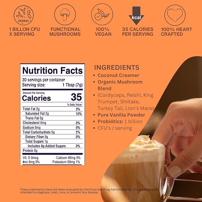 SAYUU Functional Probiotic Creamer With Mushrooms ??Enriched With Powerful Adaptogenic Mushrooms
