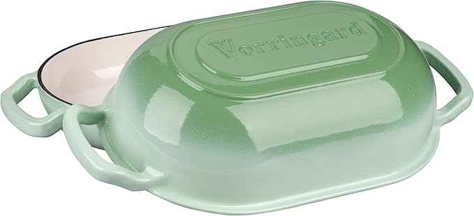 Enameled Cast Iron Sourdough Bread Oven, Dutch Oven, Loaf Cast Iron Bread Pan for Homemade Bread