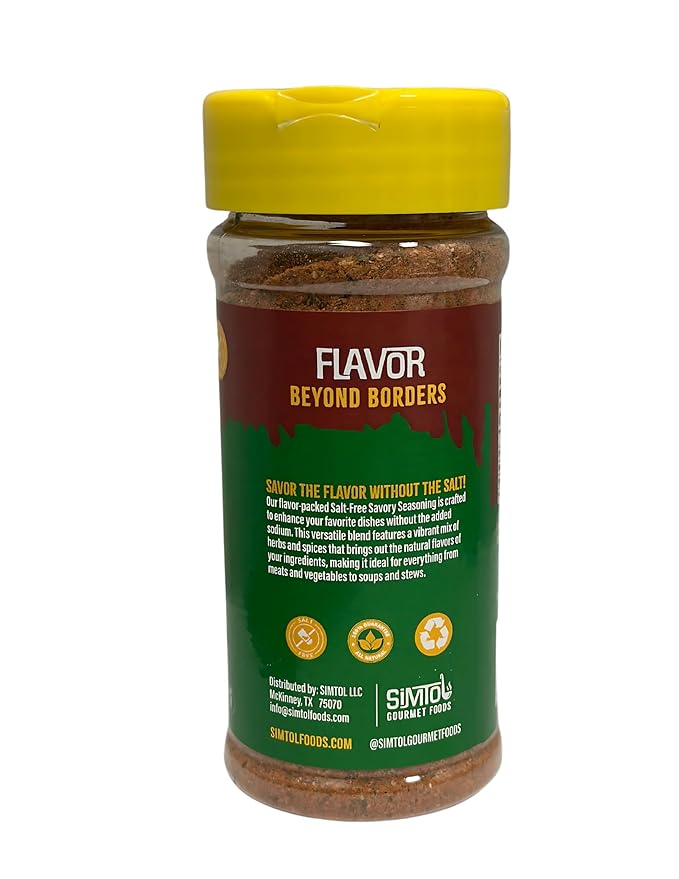 Simtol Foods Savory Roots All Purpose Salt Free Seasoning ??Premium Sodium-Free Seasoning Blend for