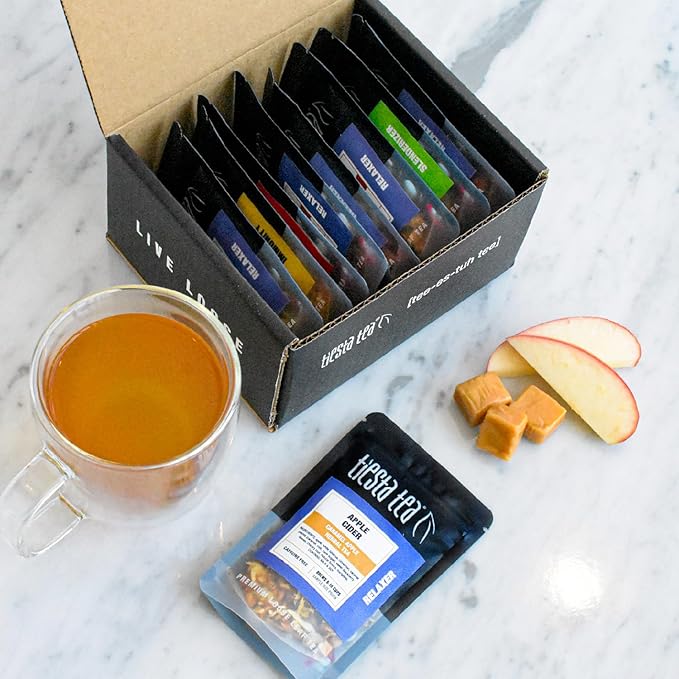 Tiesta Tea - Fall Medley Tea Sampler Dry Flight Set, Loose Leaf, No Caffeine, Makes Hot & Iced