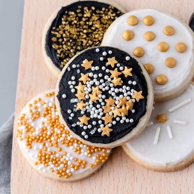 Sweets Indeed Sprinkles 6 Cell Edible Sprinkle Mix Jimmies Perfect for Cake Decorations Baking Ice