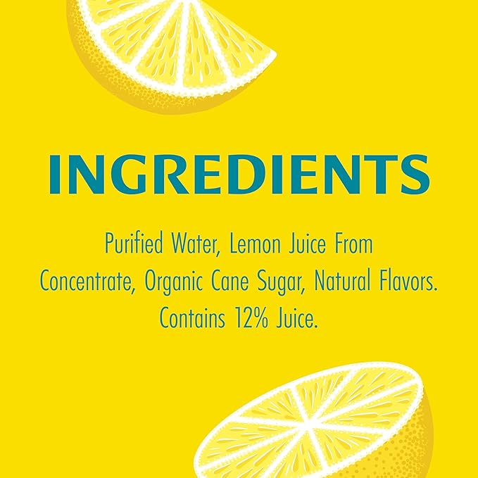 Lemonati Lemonade Sparkling Original Lemonade, No Artificial Sweeteners or Flavors, Gluten-Free