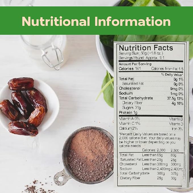 Sincerely Nuts No Sugar Added Pitted Dried Dates, 2lb - Whole Fresh Unsweetened Dry Date Pieces