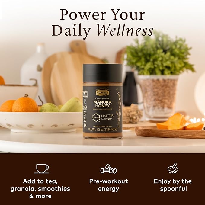 Comvita Manuka Honey UMF 15+ (MGO 514+) - Raw Manuka Honey New Zealand, Pure & Unpasteurized