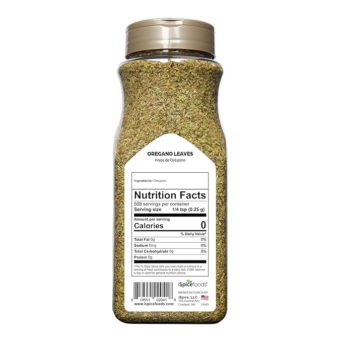 Herb Spice | Oregano Leaves | 5 oz | Bulk Size | Premium Herbs | Kosher