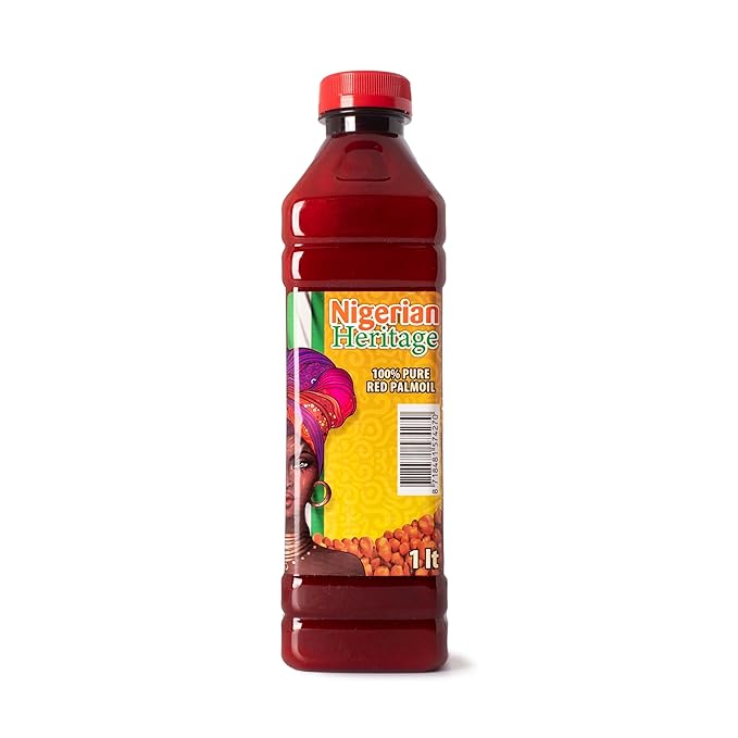 Nigerian Heritage 100% Red Palm Oil 33.81 Fl Oz ??Pure Red Palm Oil for Cooking ??Natural African