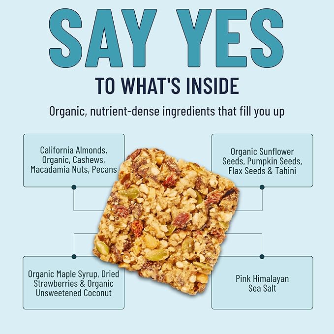 The YES Bar ??Strawberry Coconut ??Plant Based Protein, Decadent Snack Bar ??Vegan, Paleo, Gluten