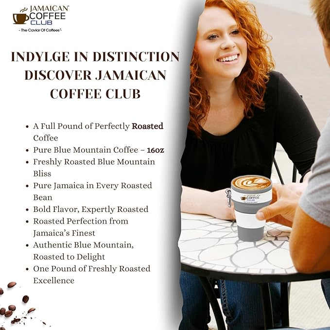 JamaicanCoffeeClub Blue Mountain Ground Coffee ??RG 16oz 100% Jamaican Blue Mountain Coffee, Fresh
