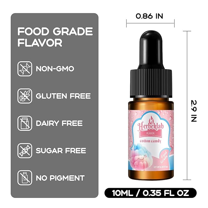 Food Flavoring Oil - Herbeklab Candy Flavoring for Candy Making 12 x 0.35 Fl Oz Extracts and