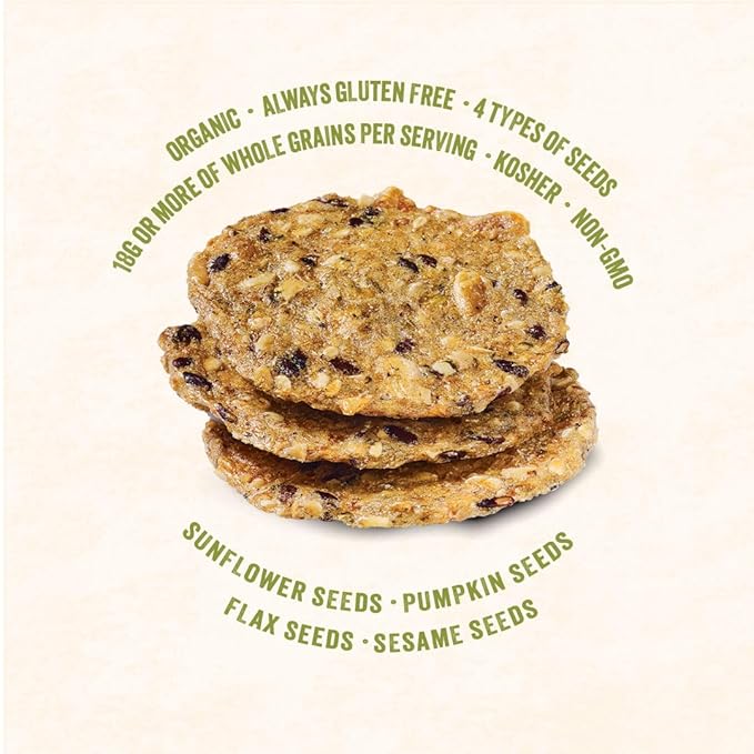 Mary's Gone Crackers Super Seed Crackers, Rosemary, 4 Ounce (Pack of 6), Organic Plant Based