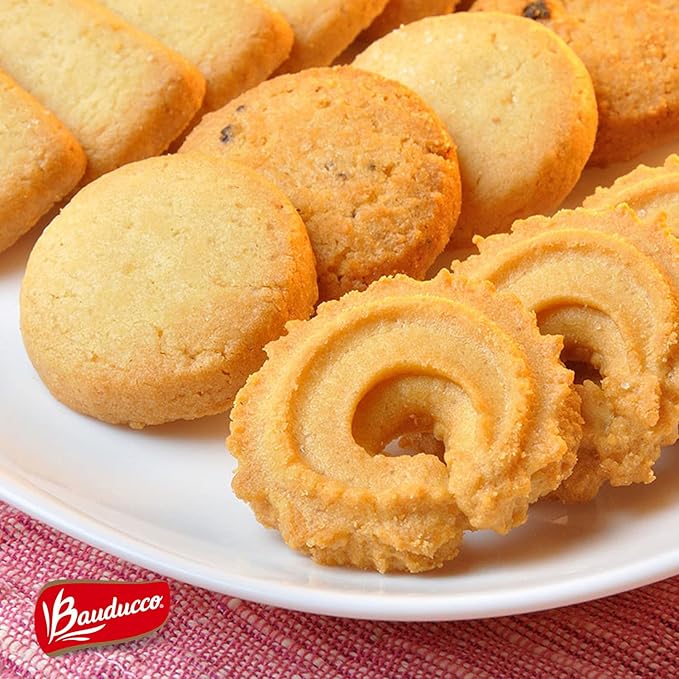 Bauducco Assorted Butter Cookies Tin, 12 oz (Pack of 1) ??Traditional Danish Shortbread Style