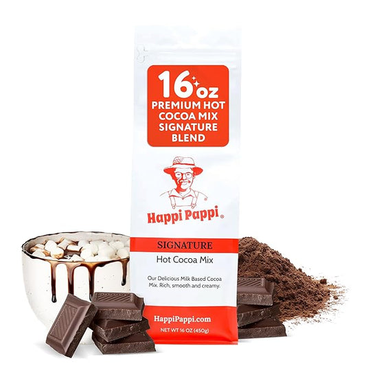 Happi Pappi - Signature Hot Cocoa Mix, Milk-Based Rich Smooth and Creamy Cocoa Powder for Instant