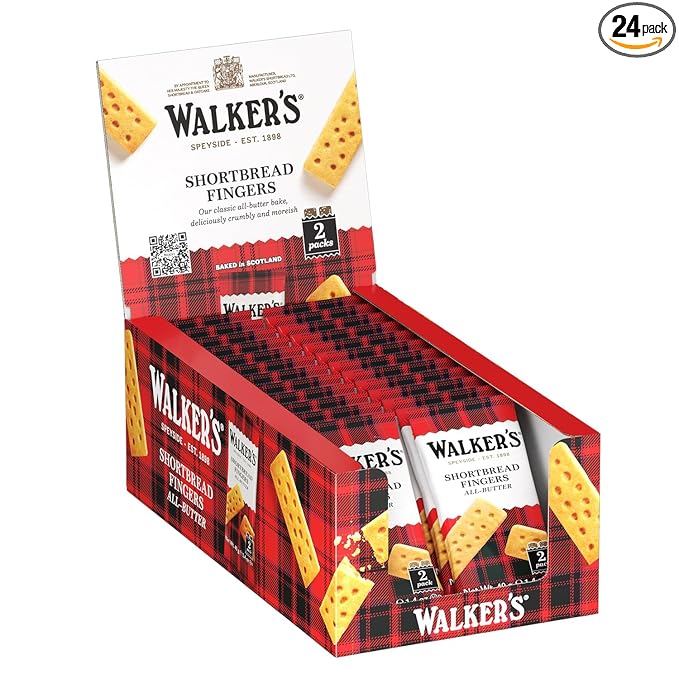Walker?셲 All-Butter Shortbread Fingers - 2-Count Snack Packs (Pack of 24) - Authentic Shortbread