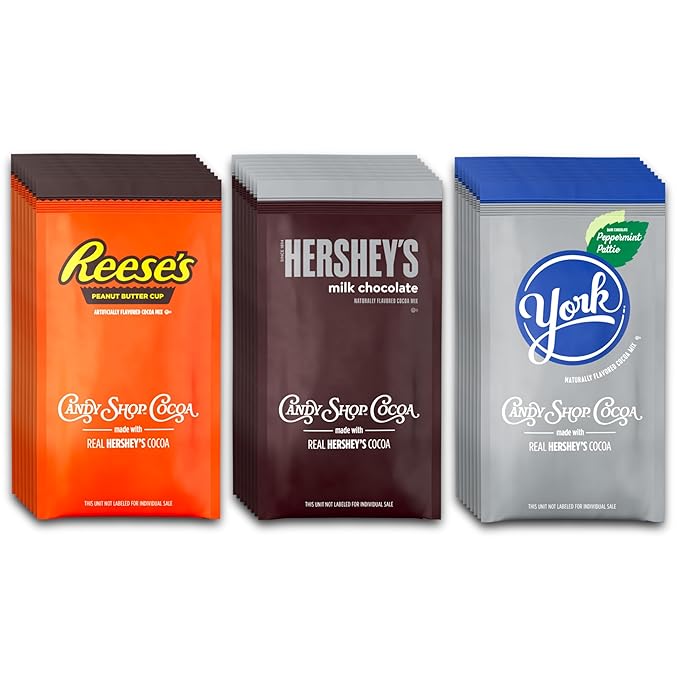 Candy Shop Cocoa Mix Variety Pack, Hot Chocolate, HERSHEY'S Milk Chocolate, REESE?™S Peanut Butter
