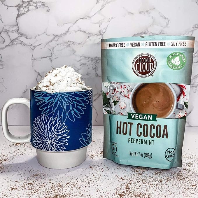 Coconut Cloud: Dairy-Free Instant Peppermint Hot Cocoa Mix | Vegan, Natural, Delicious, Creamy