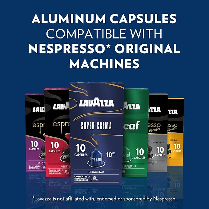 Lavazza Espresso Favorites Collection of Aluminum Capsules Compatible with Nespresso* Original