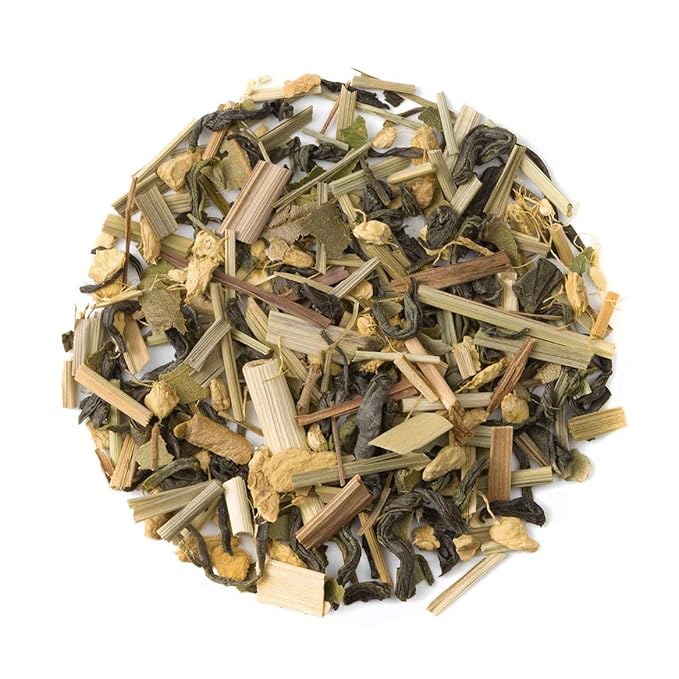 Heavenly Tea Leaves Organic Ginger Lemon Green, Loose Leaf Green Tea, 4 oz. (Approx. 50 Cups of