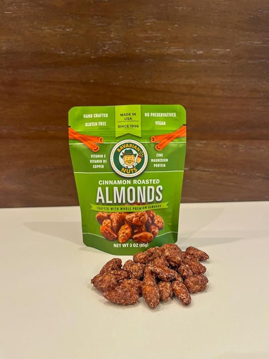 Magic Bavarian Cinnamon Roasted Almonds, 3 Ounces Trial Size of Sweet, Gluten-Free, Vegan Nuts