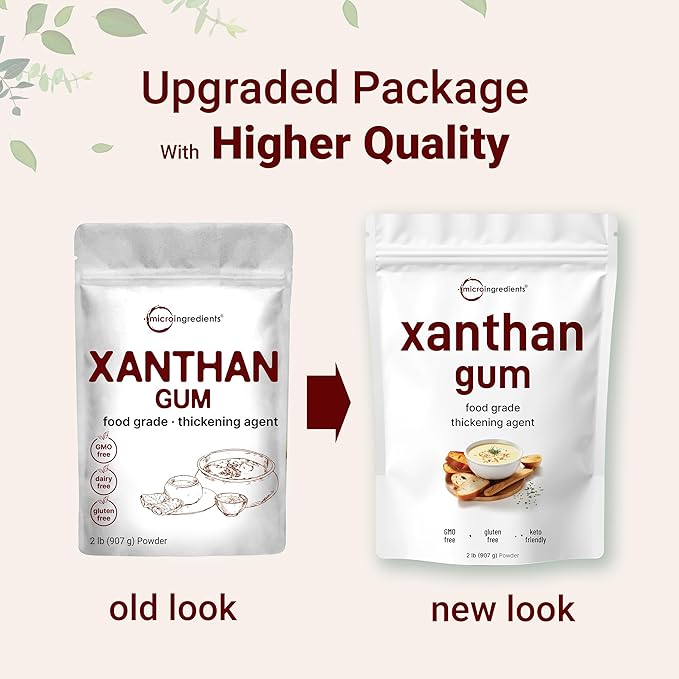Xanthan Gum Powder, 2lb (32oz) | Premium Quality for Keto & Gluten-Free Baking | Unflavored
