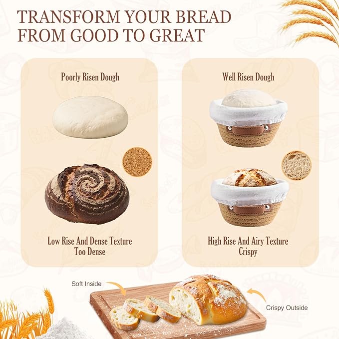 Banneton Bread Proofing Basket, Mini Bread Basket, Sourdough Bread Baking Supplies, Sourdough
