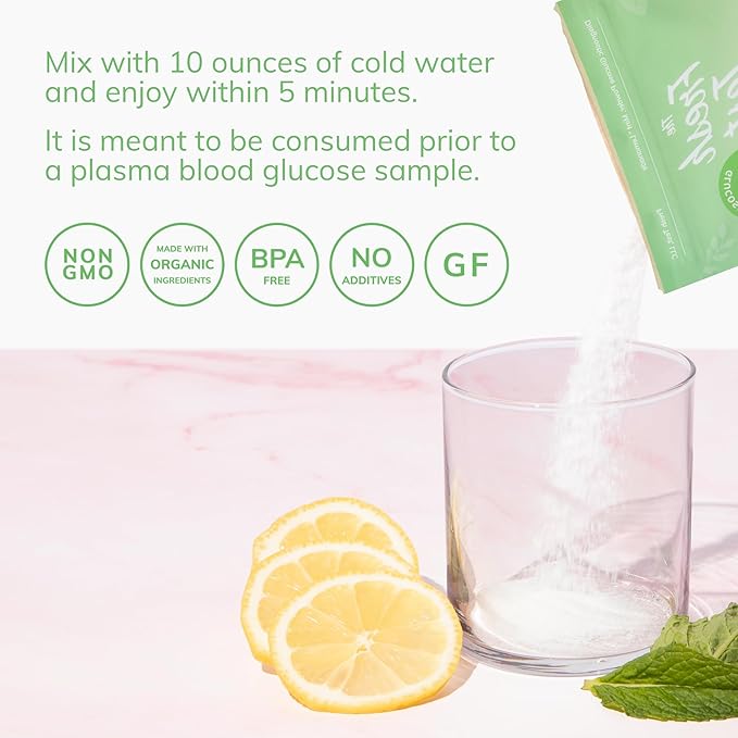 The Fresh Test, 100-gram Powder Drink Mix | Additive-Free, Non-GMO, Organic Ingredients | Mint