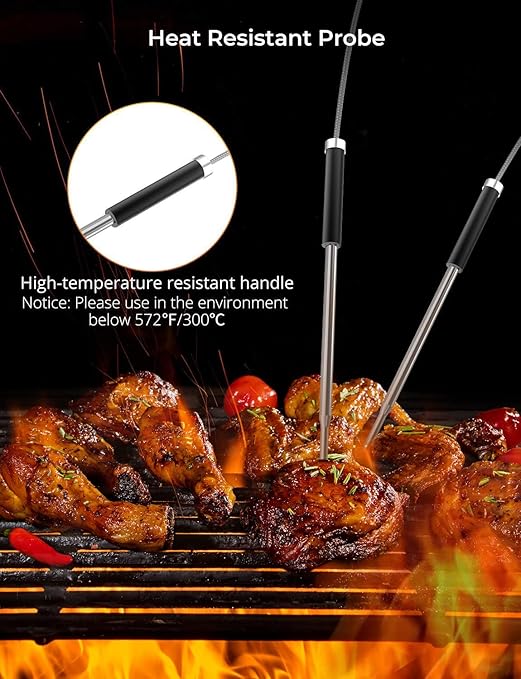 Govee Bluetooth Meat Thermometer, Wireless Meat Thermometer for Smoker Oven, Digital Grill