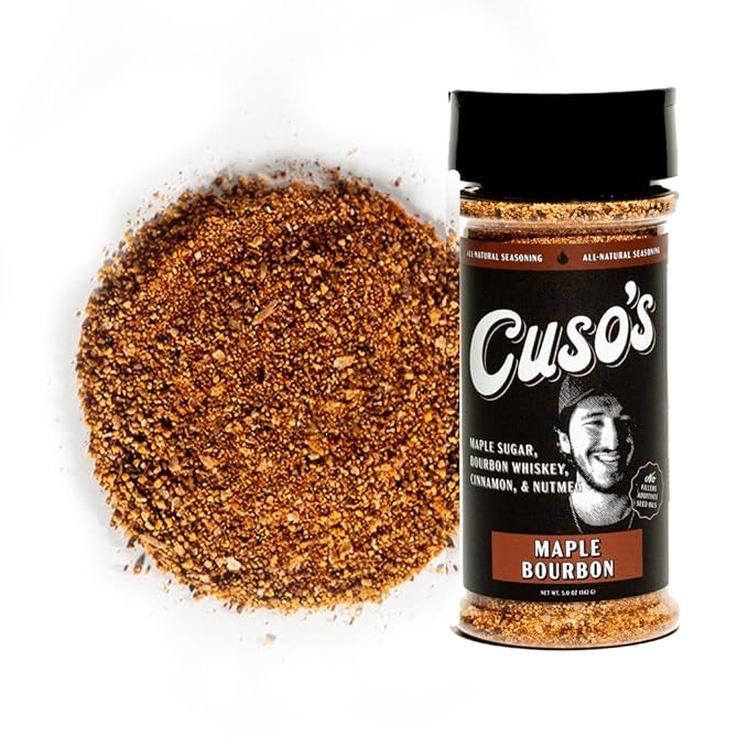 Cuso Cuts Maple Bourbon Rub BBQ Seasoning - All-Natural Steak Seasoning - Spices for Grill