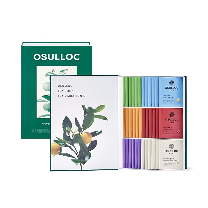 OSULLOC TEA VARIATION "O" (36 Count, 6 Types x 6 ea), Elegant & Sophisticated designed Tea Gift