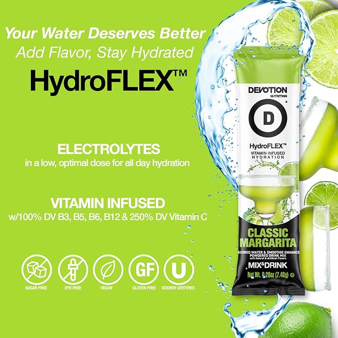 Devotion Nutrition HydroFLEX Water Flavoring Packets ??Sugar-Free Hydration with Vitamins &