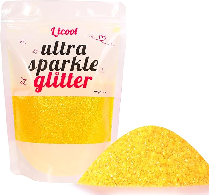 100g/3.5oz Pack Iridescent Rainbow Fine Glitter for DIY Craft, Extra Fine Glitter for Epoxy Resin