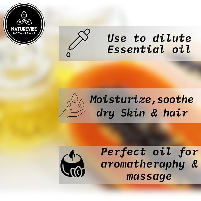 Naturevibe Botanicals Papaya Oil 32 Ounces | 100% Pure and Natural | Great for Skin Care and Hair
