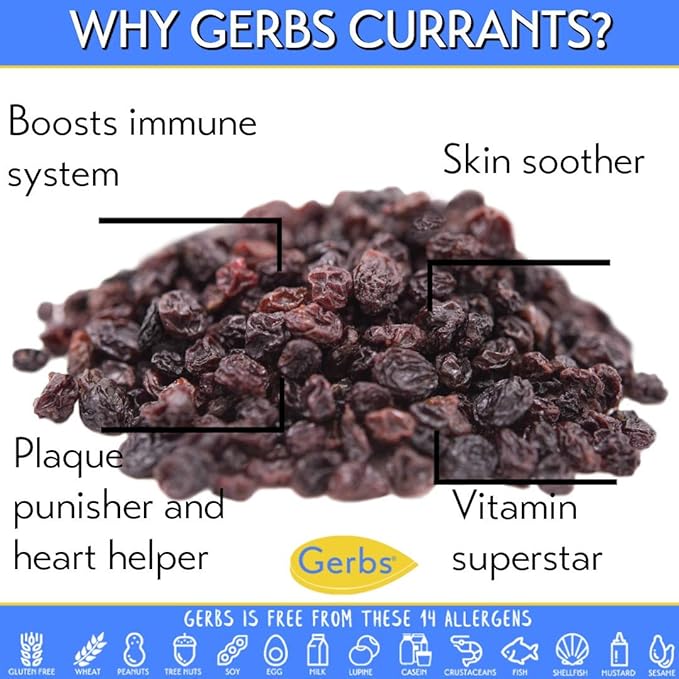 Gerbs Dried Zante Currants 4 lbs. | Unsulfured, No Additives, Resealable Bag | Naturally Bold &