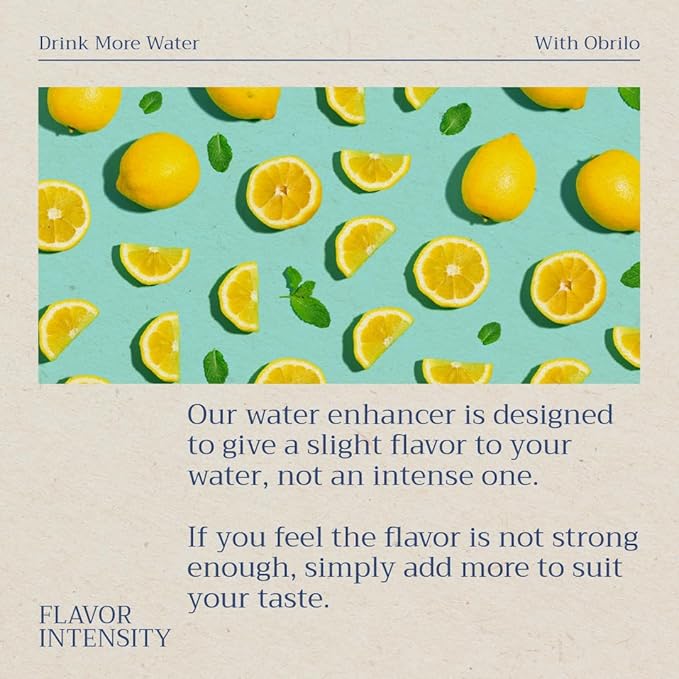 Obrilo Water Enhancer Liquid Flavoring Drops - ZERO Sugar/Calorie, Dye Free, Naturally Flavored